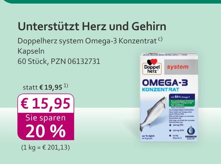 Omega-3 Konzentrat bei mea - meine apotheke im Prospekt "" für 15,95 €