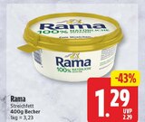 Streichfett von Rama für 1,29 € bei EDEKA im Angebot Streichfett von Rama im aktuellen EDEKA Prospekt
