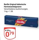 Original italienische Hartweizenteigwaren Angebote von Barilla bei GLOBUS Rüsselsheim für 0,79 €