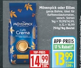 ganze Kaffeebohnen von Mövenpick oder Eilles im aktuellen EDEKA Prospekt