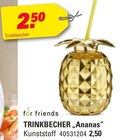 TRINKBECHER „Ananas“ Angebote von for friends bei Höffner Düsseldorf für 2,50 €