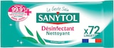 Lingettes désinfectantes multi-usages eucalyptus x72 - SANYTOL en promo chez Intermarché Hyper Lingettes désinfectantes multi-usages eucalyptus x72 - SANYTOL dans le catalogue Intermarché Hyper