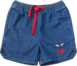 Jeansshorts mit Kirsch-Stickerei, blau, Gr. 128 im dm-drogerie markt Prospekt Jeansshorts mit Kirsch-Stickerei, blau, Gr. 128 von ALANA im aktuellen dm-drogerie markt Prospekt für 10,90 €