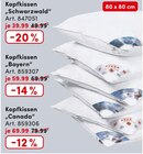 Kopfkissen im Angebot bei AWG in Göppingen Kopfkissen Angebote von Schwarzwald oder Bayern oder Canada bei AWG Göppingen für 39,99 €