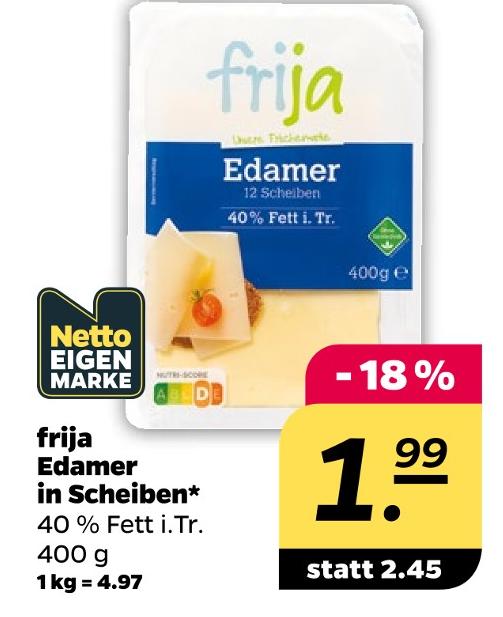 Edamer in Scheiben