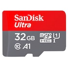 Carte mémoire micro SD 32Go - SANDISK - Carrefour Carte mémoire micro SD 32Go - SANDISK à 19,99 € dans le catalogue Carrefour