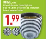 CitronellaKerze im Zementtöpfchen bei Marktkauf im Vlotho Prospekt für 1,99 €