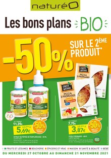 NaturéO Catalogue "Les bons plans bio", 28 pages, Ballainvilliers, 26/10/2021 - 21/11/2021 NaturéO Catalogue "Les bons plans bio", 28 pages, Ballainvilliers, 26/10/2021 - 21/11/2021