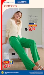Prix et réduction Pantalon Fluide Femme dans le prospectus Lidl en cours Offre Pantalon Fluide Femme dans le catalogue Lidl du moment à la page 68
