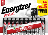 Piles aa max 15 + 5 - ENERGIZER en promo chez Monoprix Piles aa max 15 + 5 - ENERGIZER dans le catalogue Monoprix