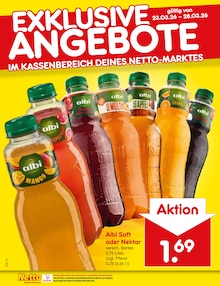 Saft im Netto Marken-Discount Prospekt "Aktuelle Angebote" mit 60 Seiten (Freiburg (Breisgau))