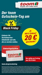 Aktueller toom Baumarkt Baumärkte Prospekt für Holzdorf: Der toom Gutschein-Tag am Black Friday mit 1} Seite, 28.11.2025 - 28.11.2025