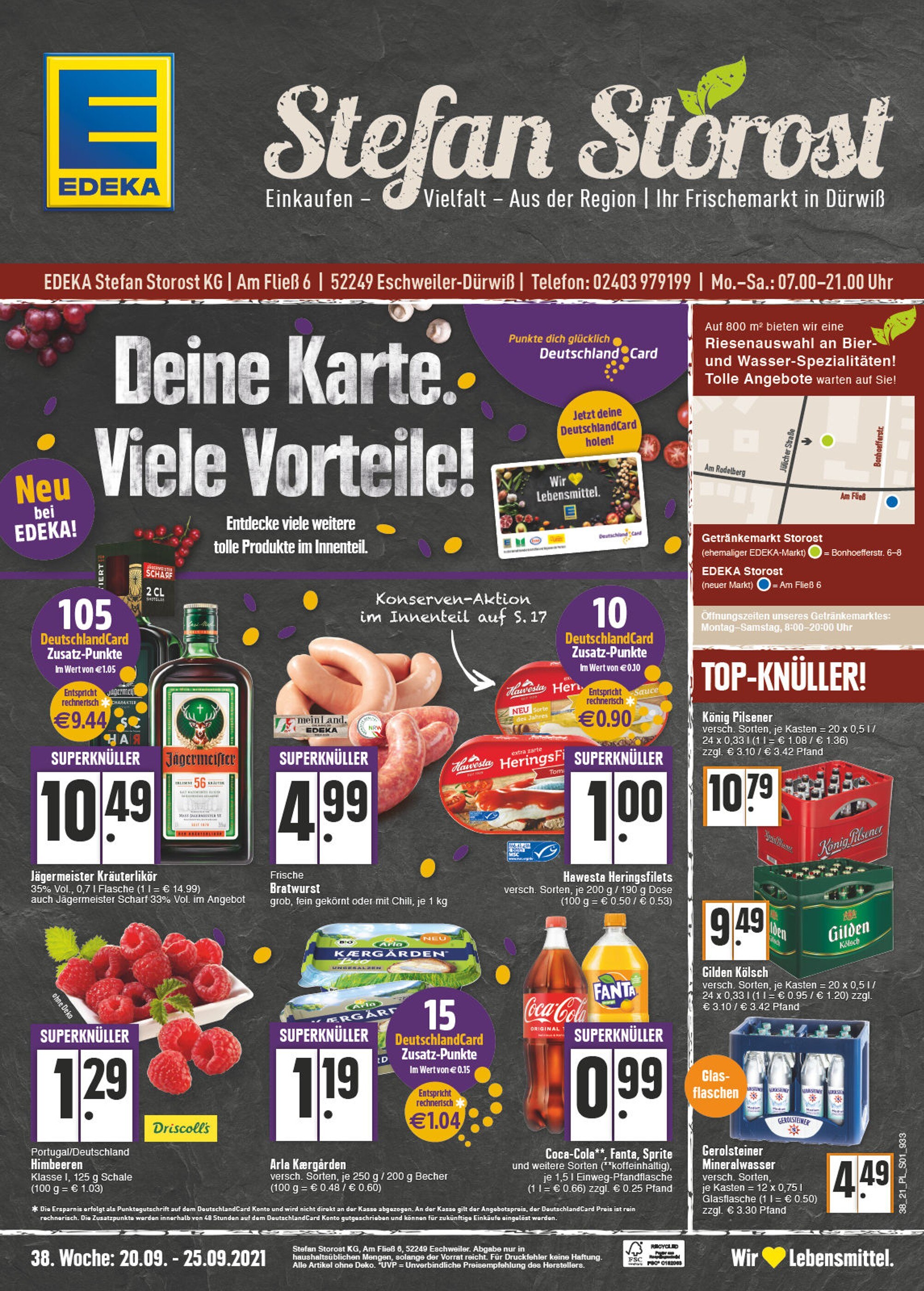 EDEKA Prospekt für Eschweiler mit 24 Seiten EDEKA Prospekt für Eschweiler: "Aktuelle Angebote", 24 Seiten, 20.09.2021 - 25.09.2021