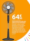 Ventilateur sur pied avec tablette anti-moustique - Mr.Bricolage à Sarcelles Ventilateur sur pied avec tablette anti-moustique en promo chez Mr.Bricolage Sarcelles à 64,90 €