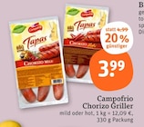 Chorizo Griller im tegut Prospekt Chorizo Griller von Campofrio im aktuellen tegut Prospekt für 3,99 €