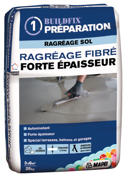 Ragréage fibré forte épaisseur(1)