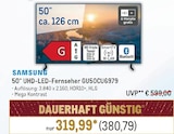 50“ UHD-LED-Fernseher GU50CU6979 Angebote von samsung bei Metro Nürnberg für 380,79 €