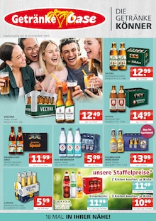 Veltins im Getränke Oase Prospekt "Aktuelle Angebote" mit 4 Seiten (Ahlen)