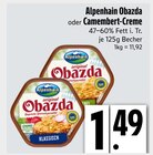 Alpenhain Obazda oder Camembert-Creme von Alpenhain im aktuellen EDEKA Prospekt für 1,49 €