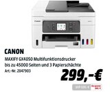 MAXIFY GX4050 Multifunktionsdrucker im Angebot bei MediaMarkt Saturn in Rosenheim MAXIFY GX4050 Multifunktionsdrucker Angebote von Canon bei MediaMarkt Saturn Rosenheim für 299,00 €