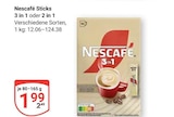 Sticks 3 in 1 Angebote von Nescafé bei GLOBUS Bensheim für 1,99 €