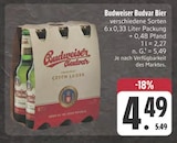 Bier Angebote von Budweiser Budvar bei E center Weißenburg für 4,49 €