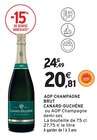 AOP champagne brut - CANARD-DUCHÊNE - Intermarché Super à Draveil AOP champagne brut - CANARD-DUCHÊNE en promo chez Intermarché Super Draveil à 20,81 €