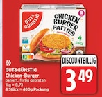 Chicken-Burger von GUT&GÜNSTIG für 3,49 € bei EDEKA im Angebot Chicken-Burger von GUT&GÜNSTIG im aktuellen EDEKA Prospekt