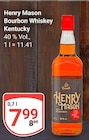 Bourbon Whiskey Kentucky im Angebot bei GLOBUS in Krefeld Bourbon Whiskey Kentucky Angebote von Henry Mason bei GLOBUS Krefeld für 7,99 €