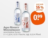 Mineralwasser von Aqua Monaco im aktuellen tegut Prospekt für 0,99 €