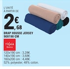 Promo Drap Housse Jersey 90x190 cm à 2,68 € dans le catalogue E.Leclerc à Ploufragan