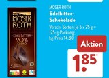 Edelbitter-Schokolade von Moser Roth im aktuellen ALDI SÜD Prospekt für 1,85 €