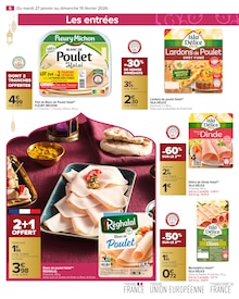 Promotion Dinde dans le prospectus Carrefour Market, valable du 27/01/2026 au 15/02/2026 Promo Dinde dans le catalogue Carrefour Market du moment à la page 6