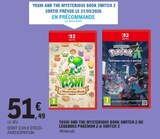 Yoshi and the Mysterious Book Switch 2 - Nintendo en promo chez E.Leclerc Grigny à 51,49 €