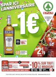 Catalogue Spar à Robinson, avec 12 pages Prospectus Spar à Robinson, "Spar ici l'anniversaire", 12 pages, 18/05/2022 - 29/05/2022