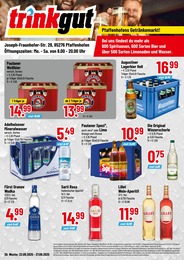 Trinkgut Prospekt "Pfaffenhofens Getränkemarkt!", 4 Seiten, 22.09.2025 - 22.09.2025 Aktueller Trinkgut Prospekt, "Pfaffenhofens Getränkemarkt!", mit Angeboten der Woche, gültig von 22.09.2025 bis 22.09.2025