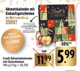 E center Pfullingen - Adventskalender mit Gutscheinen Angebot im Prospekt Adventskalender mit Gutscheinen bei E center im Pfullingen Prospekt für 5,99 €