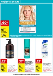 Prix et réduction Shampooing dans le prospectus Carrefour en cours Offre Shampooing dans le catalogue Carrefour du moment à la page 56