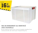 Tout Faire La Tourette - Promo Bac de rangement 45L renforcé avec couvercle Promo Bac de rangement 45L renforcé avec couvercle à 16,90 € dans le catalogue Tout Faire à La Tourette