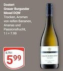 Grauer Burgunder Mosel DQW Angebote von Dostert bei GLOBUS Kaarst für 5,99 €