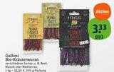Bio-Kräuterwurz'n Beef im Angebot bei tegut in Erlangen Bio-Kräuterwurz'n Beef Angebote von Galloni bei tegut Erlangen für 3,33 €