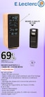 Enceinte bluetooth 5.3 + radio fm + station météo - THOMSON à 69,90 € dans le catalogue E.Leclerc