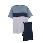 Pyjama color block homme - TEX en promo chez Carrefour Pyjama color block homme - TEX dans le catalogue Carrefour