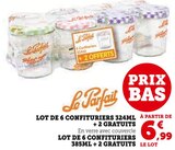 Lot de 6 confituriers 324ml + 2 gratuits dans le catalogue Super U