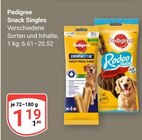 Snack Singles DentaStix im Angebot bei GLOBUS in Maintal Snack Singles DentaStix Angebote von Pedigree bei GLOBUS Maintal für 1,19 €