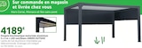 Promo Pergola bioclimatique motorisée aluminium 5 x 3 m + LED noir/blanc à 4 189,00 € dans le catalogue Mr.Bricolage à Guéret