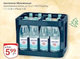 Mineralwasser im Angebot bei GLOBUS in Pulheim Mineralwasser Angebote von Gerolsteiner bei GLOBUS Pulheim für 5,99 €