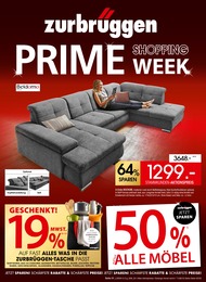 Aktueller Zurbrüggen Prospekt, "PRIME SHOPPING WEEK", mit Angeboten der Woche, gültig von 13.09.2025 bis 13.09.2025