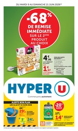 Catalogue Supermarchés Hyper U en cours à Rouffignac-Saint-Cernin-de-Reilhac et alentours, "-68% DE REMISE IMMÉDIATE SUR LE 2ÈME PRODUIT AU CHOIX", 40 pages, 09/06/2026 - 21/06/2026