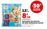 Mélanges de fruits de mer surgelés - COSTA - Super U à Strasbourg Mélanges de fruits de mer surgelés - COSTA en promo chez Super U Strasbourg à 8,99 €